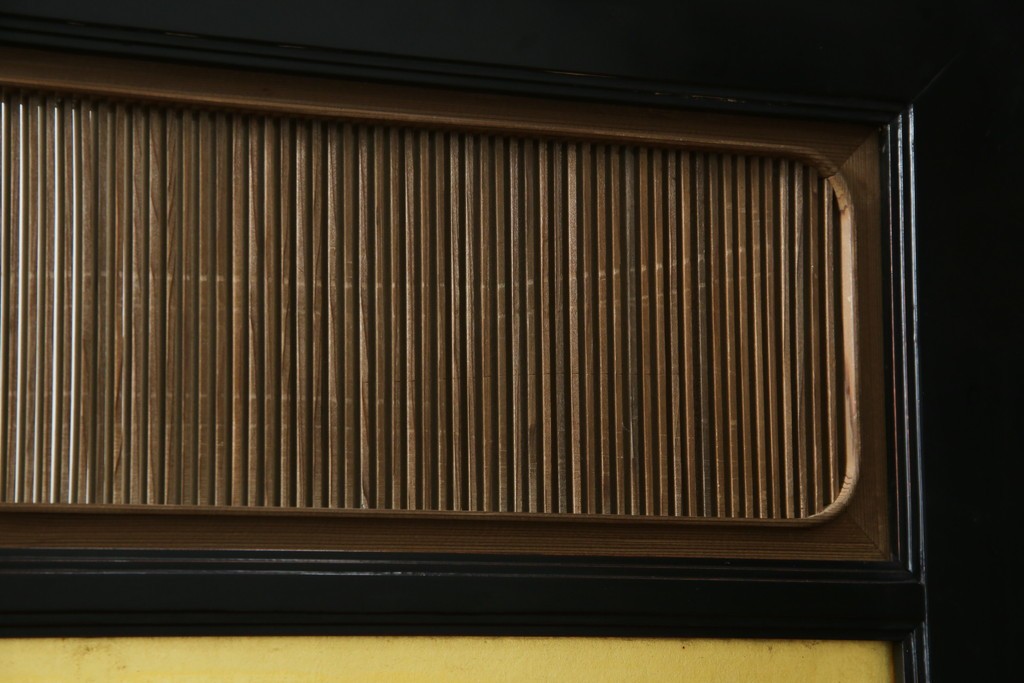 和製ヴィンテージ　高級工芸品　輪島塗　格子意匠と金地面の衝立　定価約120万円　(R-085854)