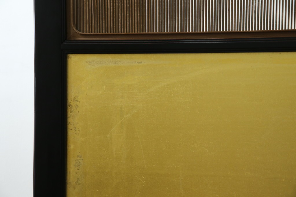 和製ヴィンテージ　高級工芸品　輪島塗　格子意匠と金地面の衝立　定価約120万円　(R-085854)