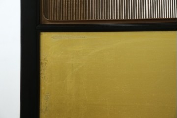 和製ヴィンテージ　高級工芸品　輪島塗　格子意匠と金地面の衝立　定価約120万円　(R-085854)