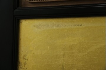 和製ヴィンテージ　高級工芸品　輪島塗　格子意匠と金地面の衝立　定価約120万円　(R-085854)