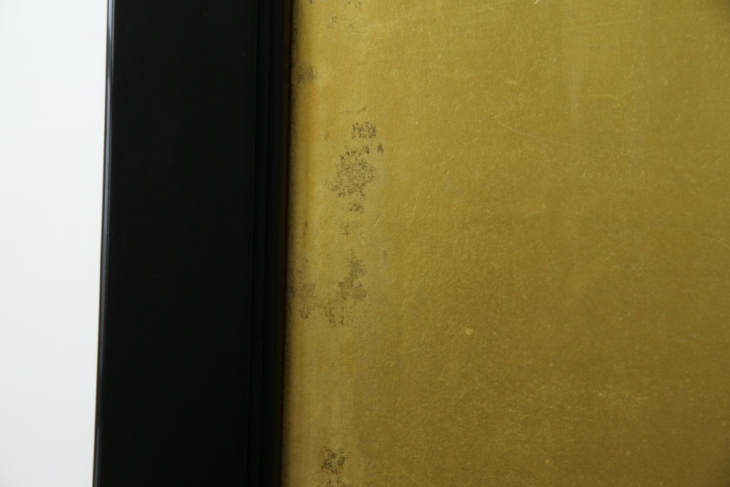 和製ヴィンテージ　高級工芸品　輪島塗　格子意匠と金地面の衝立　定価約120万円　(R-085854)