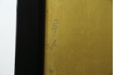 和製ヴィンテージ　高級工芸品　輪島塗　格子意匠と金地面の衝立　定価約120万円　(R-085854)