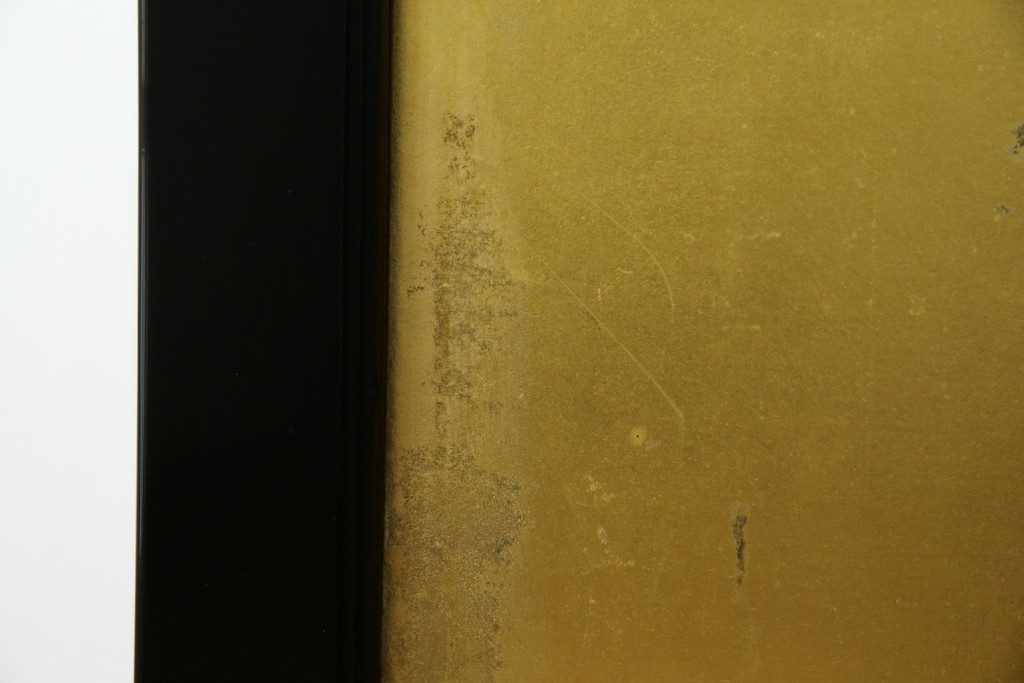 和製ヴィンテージ　高級工芸品　輪島塗　格子意匠と金地面の衝立　定価約120万円　(R-085854)