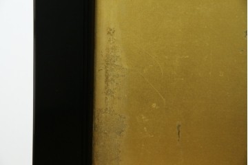 和製ヴィンテージ　高級工芸品　輪島塗　格子意匠と金地面の衝立　定価約120万円　(R-085854)