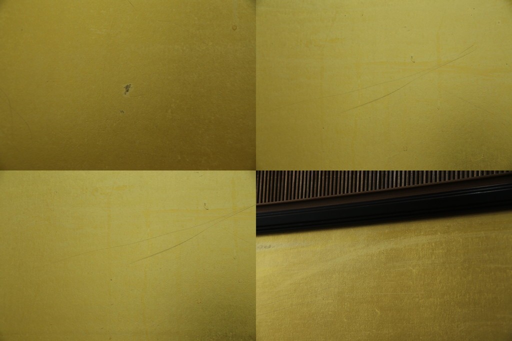 和製ヴィンテージ　高級工芸品　輪島塗　格子意匠と金地面の衝立　定価約120万円　(R-085854)