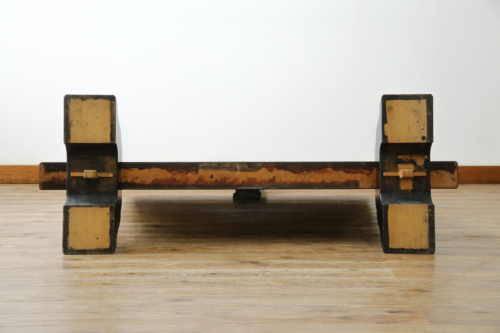 和製ヴィンテージ　高級工芸品　輪島塗　格子意匠と金地面の衝立　定価約120万円　(R-085854)