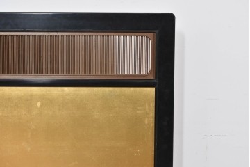 和製ヴィンテージ　高級工芸品　輪島塗　格子意匠と金地面の衝立　定価約120万円　(R-085854)