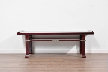 中古　美品　輪島塗　金具装飾がアクセントの上品な文机　定価約40万円　(R-085857)