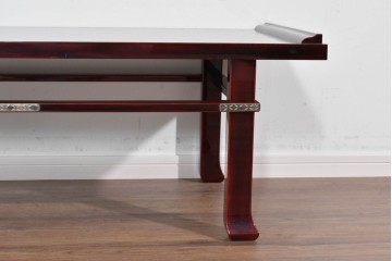 中古　美品　輪島塗　金具装飾がアクセントの上品な文机　定価約40万円　(R-085857)