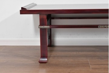 中古　美品　輪島塗　金具装飾がアクセントの上品な文机　定価約40万円　(R-085857)