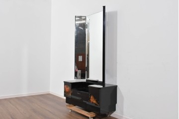 中古　高級品　輪島塗　天板に補修塗りあり　三面鏡の格調ある鏡台　定価推定約150万円以上　(R-085858)