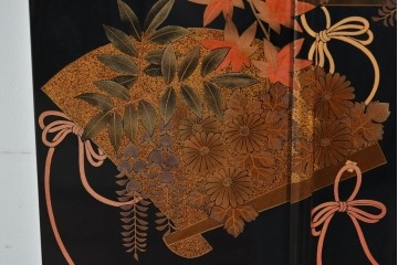 中古　高級品　輪島塗　天板に補修塗りあり　三面鏡の格調ある鏡台　定価推定約150万円以上　(R-085858)