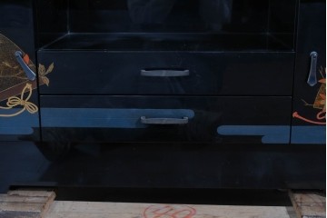 中古　高級品　輪島塗　天板に補修塗りあり　三面鏡の格調ある鏡台　定価推定約150万円以上　(R-085858)