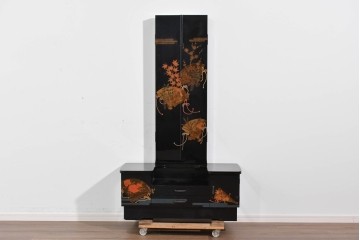 中古　高級品　輪島塗　天板に補修塗りあり　三面鏡の格調ある鏡台　定価推定約150万円以上　(R-085858)