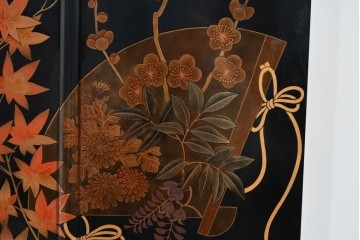 中古　高級品　輪島塗　天板に補修塗りあり　三面鏡の格調ある鏡台　定価推定約150万円以上　(R-085858)