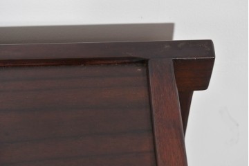 中古　ニレ材　整然とした縦格子が美しい水屋箪笥サイドボード　(R-085860)