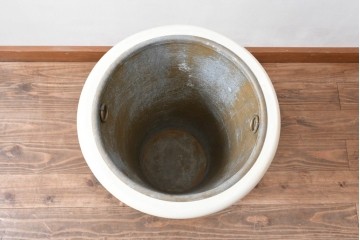 中古　イタリア高級家具　SILIK(シリック)　パステル彩色のレリーフ装飾が華やかな傘立て　定価約46万円　(R-085863)