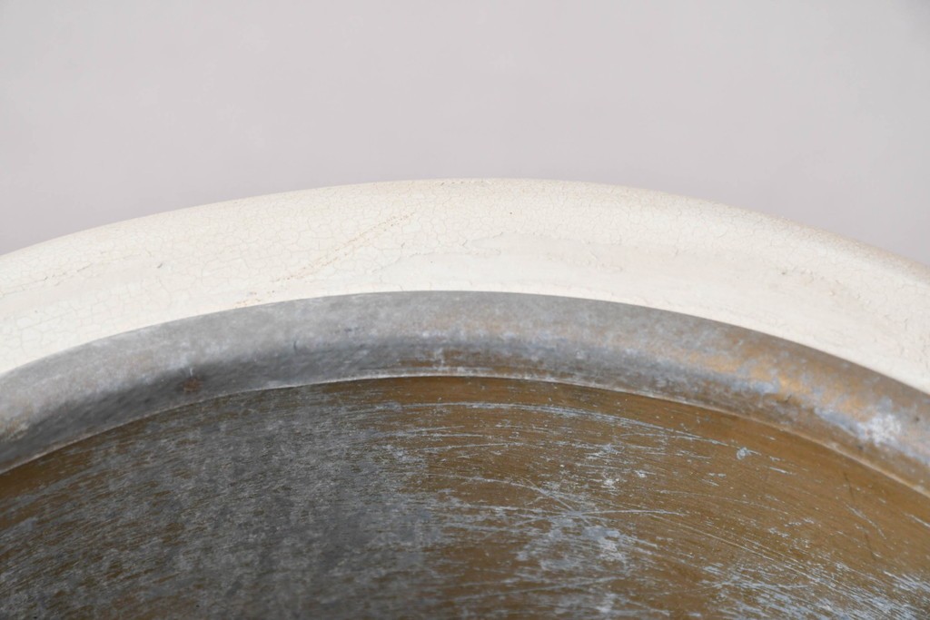 中古　イタリア高級家具　SILIK(シリック)　パステル彩色のレリーフ装飾が華やかな傘立て　定価約46万円　(R-085863)