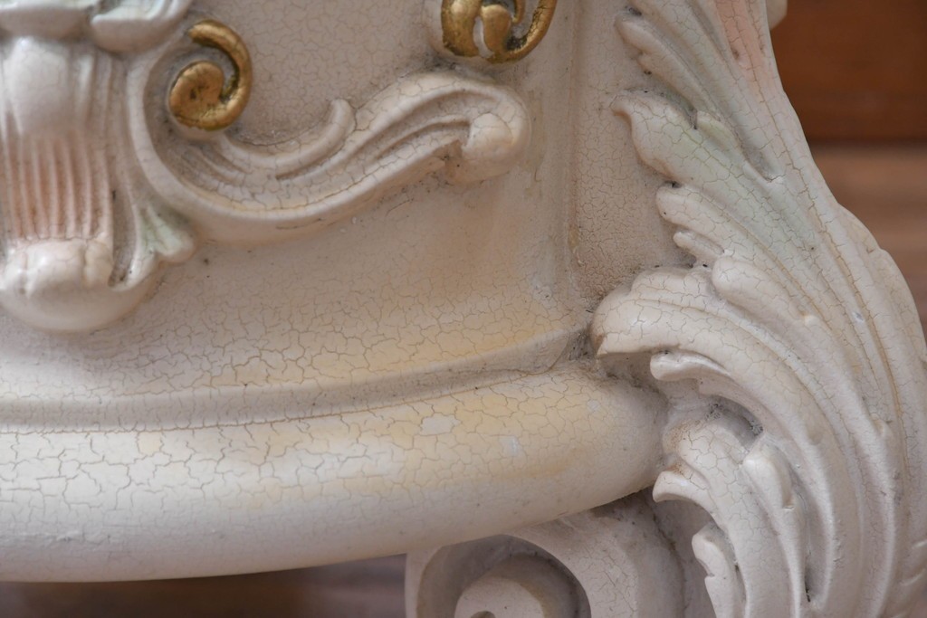 中古　イタリア高級家具　SILIK(シリック)　パステル彩色のレリーフ装飾が華やかな傘立て　定価約46万円　(R-085863)