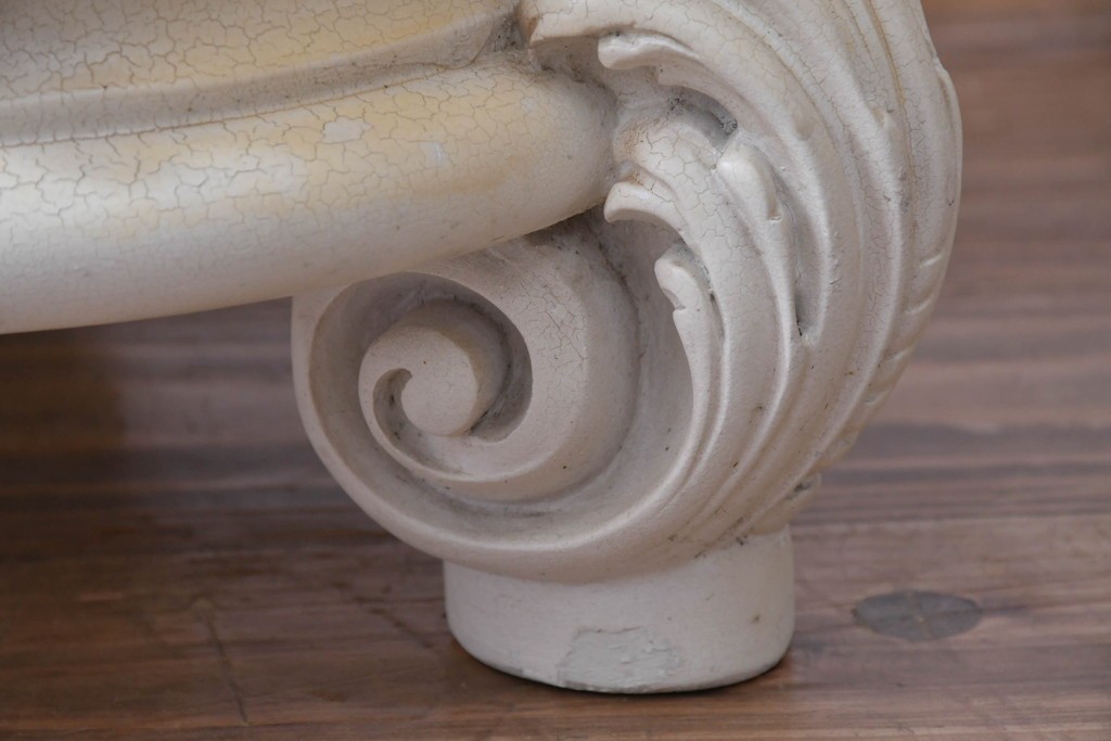 中古　イタリア高級家具　SILIK(シリック)　パステル彩色のレリーフ装飾が華やかな傘立て　定価約46万円　(R-085863)