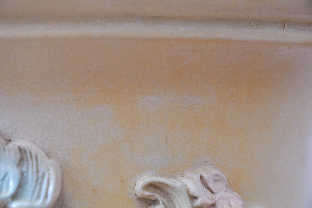 中古　イタリア高級家具　SILIK(シリック)　パステル彩色のレリーフ装飾が華やかな傘立て　定価約46万円　(R-085863)