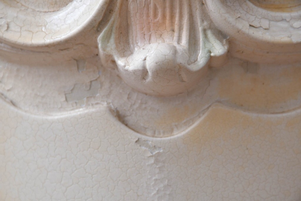 中古　イタリア高級家具　SILIK(シリック)　パステル彩色のレリーフ装飾が華やかな傘立て　定価約46万円　(R-085863)