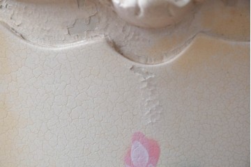 中古　イタリア高級家具　SILIK(シリック)　パステル彩色のレリーフ装飾が華やかな傘立て　定価約46万円　(R-085863)