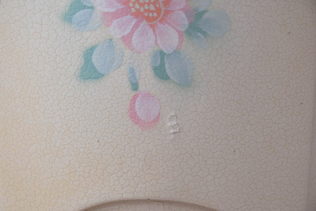 中古　イタリア高級家具　SILIK(シリック)　パステル彩色のレリーフ装飾が華やかな傘立て　定価約46万円　(R-085863)