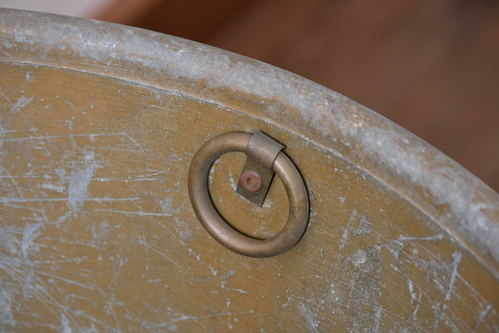 中古　イタリア高級家具　SILIK(シリック)　パステル彩色のレリーフ装飾が華やかな傘立て　定価約46万円　(R-085863)