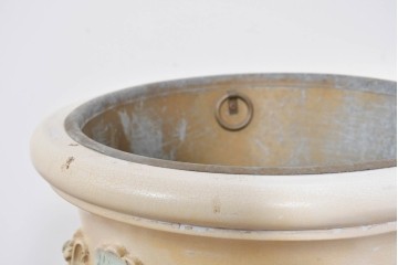 中古　イタリア高級家具　SILIK(シリック)　パステル彩色のレリーフ装飾が華やかな傘立て　定価約46万円　(R-085863)