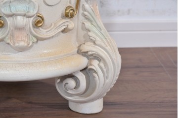 中古　イタリア高級家具　SILIK(シリック)　パステル彩色のレリーフ装飾が華やかな傘立て　定価約46万円　(R-085863)