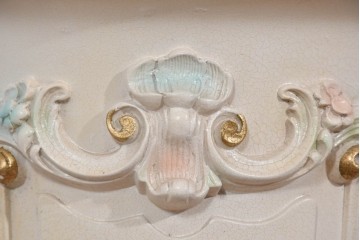 中古　イタリア高級家具　SILIK(シリック)　パステル彩色のレリーフ装飾が華やかな傘立て　定価約46万円　(R-085863)