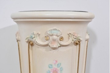 中古　イタリア高級家具　SILIK(シリック)　パステル彩色のレリーフ装飾が華やかな傘立て　定価約46万円　(R-085863)