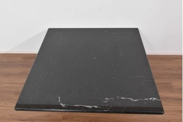 中古　ネオダヴィンチ(Neo Da Vinci)取り扱い　ネロ・マルキニア大理石　重厚な大理石天板のローテーブル　定価約100万円　(R-085864)