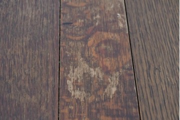 イギリスアンティーク　オーク材　バルボスレッグと細部の彫刻装飾が魅力のドローリーフテーブル　(R-085865)