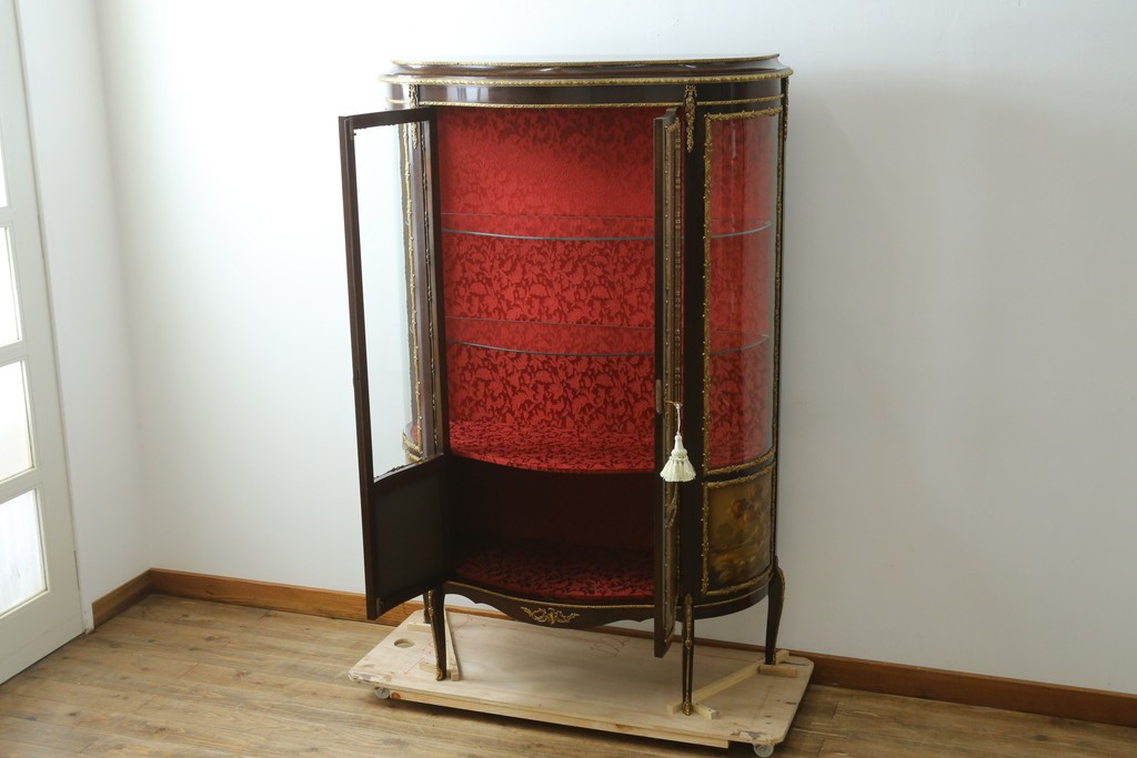 中古　美品　スペイン　MARINER(マリネール)　絵画装飾が華やかなキュリオケース　定価約80万円　(R-085869)
