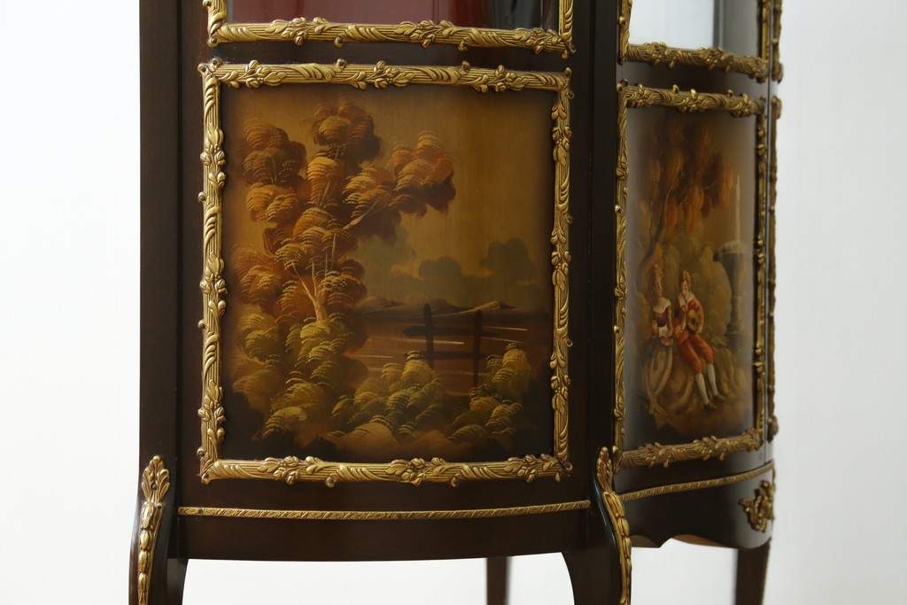 中古　美品　スペイン　MARINER(マリネール)　絵画装飾が華やかなキュリオケース　定価約80万円　(R-085869)