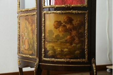 中古　美品　スペイン　MARINER(マリネール)　絵画装飾が華やかなキュリオケース　定価約80万円　(R-085869)