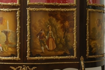 中古　美品　スペイン　MARINER(マリネール)　絵画装飾が華やかなキュリオケース　定価約80万円　(R-085869)