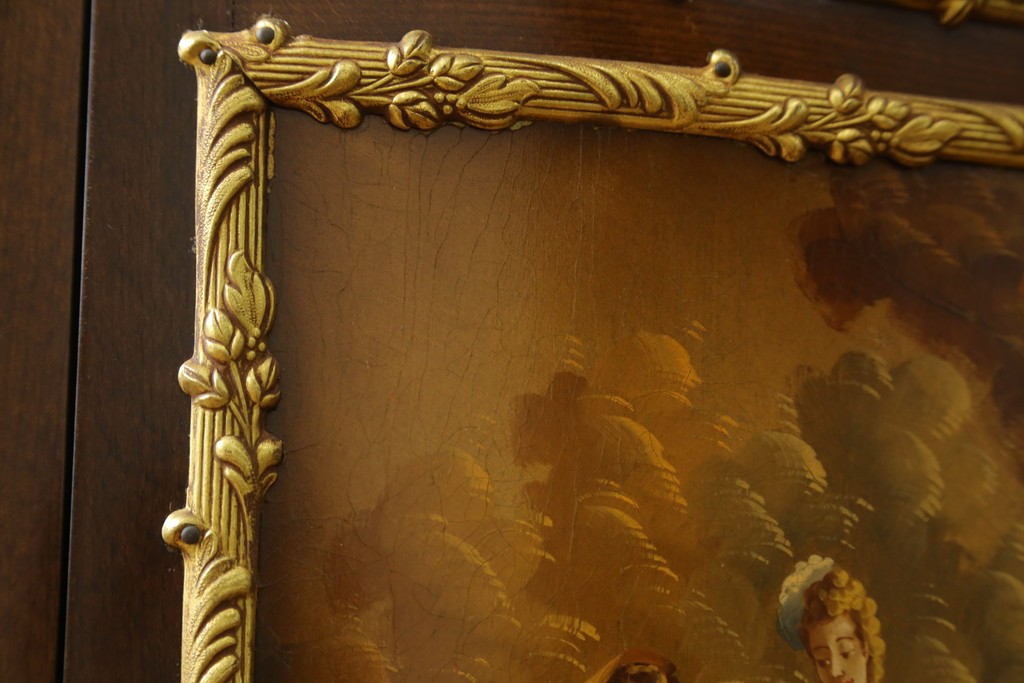 中古　美品　スペイン　MARINER(マリネール)　絵画装飾が華やかなキュリオケース　定価約80万円　(R-085869)