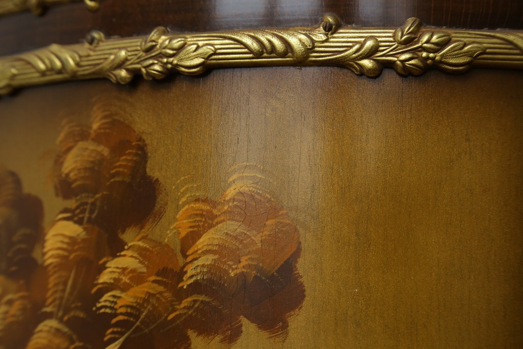 中古　美品　スペイン　MARINER(マリネール)　絵画装飾が華やかなキュリオケース　定価約80万円　(R-085869)