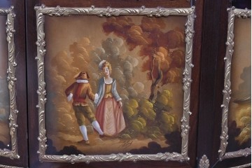 中古　美品　スペイン　MARINER(マリネール)　絵画装飾が華やかなキュリオケース　定価約80万円　(R-085869)