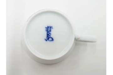 十四代 酒井田柿右衛門　染錦　梅鳥文の珈琲碗2客セット　共箱付き　(R-085871)