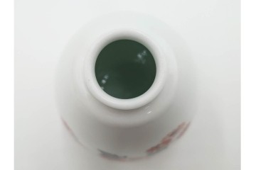 十四代 酒井田柿右衛門　錦・梅鳥文・菊文　優美な一輪生2点セット　共箱付き　(R-085874)