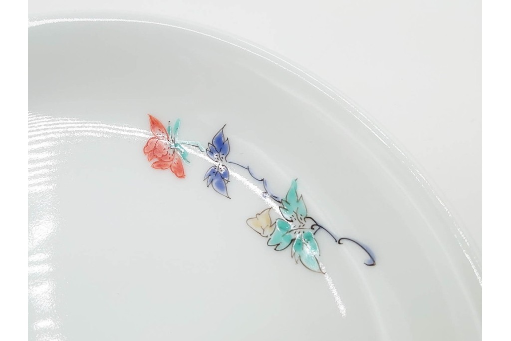 十三代 酒井田柿右衛門　約18cm　錦　牡丹文が上品な皿5枚セット　共箱付き　(R-085876)