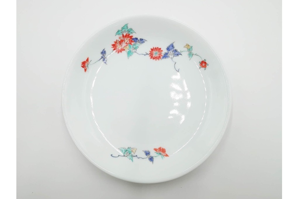 十三代 酒井田柿右衛門　約18cm　錦　牡丹文が上品な皿5枚セット　共箱付き　(R-085876)