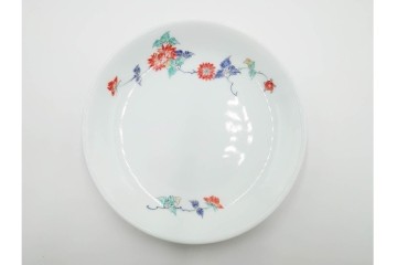 十三代 酒井田柿右衛門　約18cm　錦　牡丹文が上品な皿5枚セット　共箱付き　(R-085876)