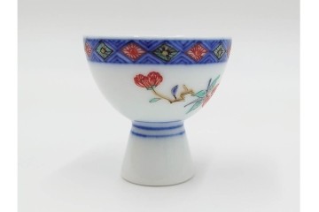 十三代 酒井田柿右衛門　染錦　花実地文が上品な酒器セット　共箱付き　(R-085877)