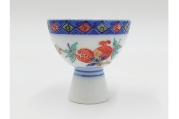 十三代 酒井田柿右衛門　染錦　花実地文が上品な酒器セット　共箱付き　(R-085877)