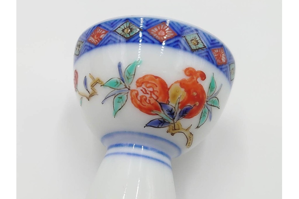 十三代 酒井田柿右衛門　染錦　花実地文が上品な酒器セット　共箱付き　(R-085877)